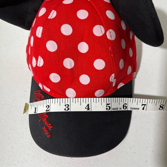 Disney Parks Disneyland Minnie Mouse Polka Dot Ears Bow Adjustable Hat Youth H2 - Picture 13 of 13